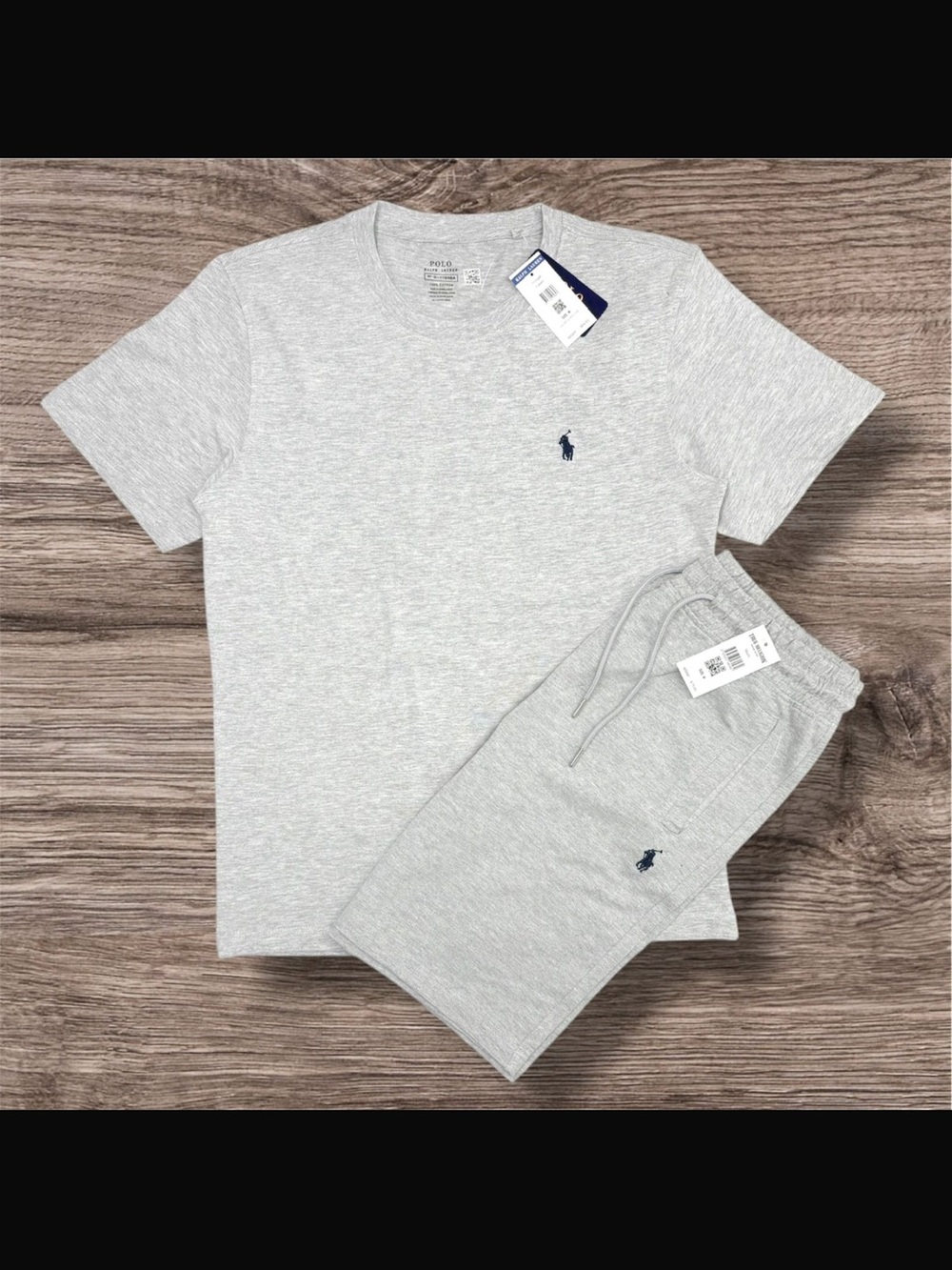 Ralph Lauren Gray Tee & Shorts Set